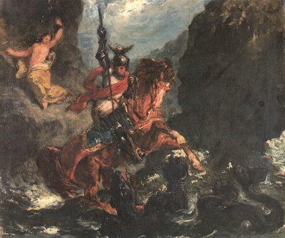 Roger befreit Angelika (oder Heiliger Georg) von Ferdinand Victor Eugene Delacroix